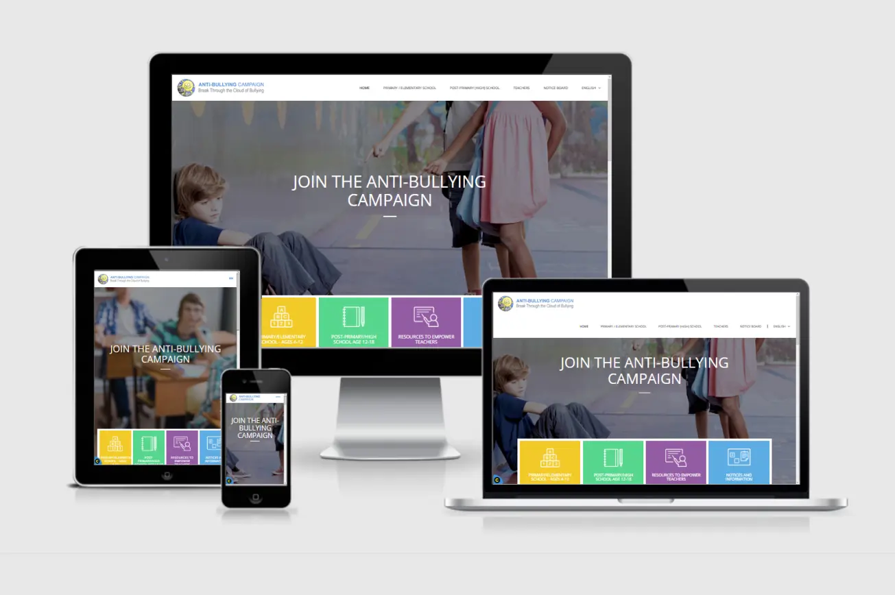 General responsive website look on various devices