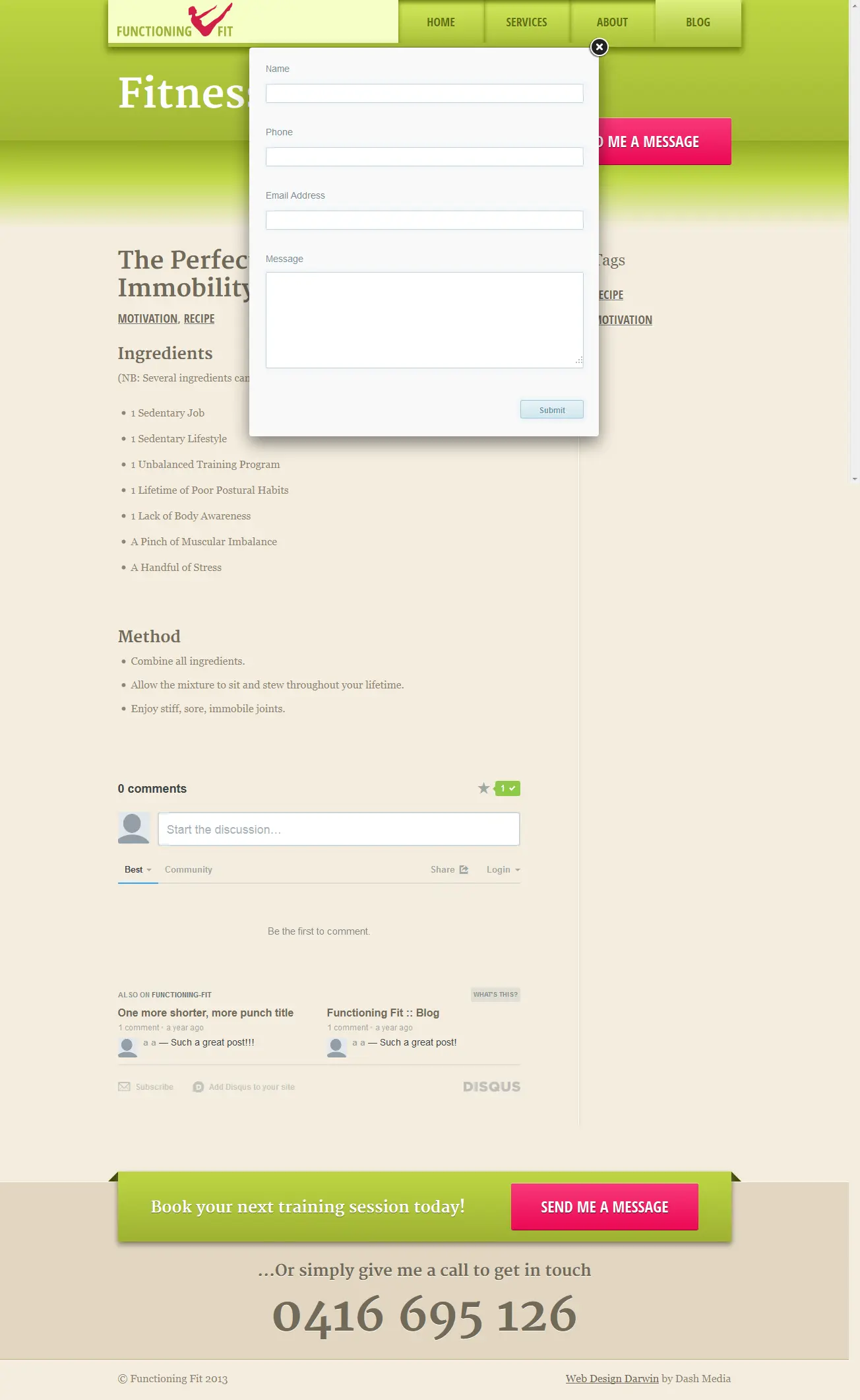 Отправка сообщения